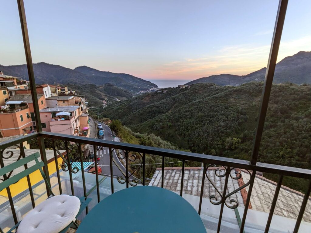 Vue sur les Cinque Terre depuis mon logement